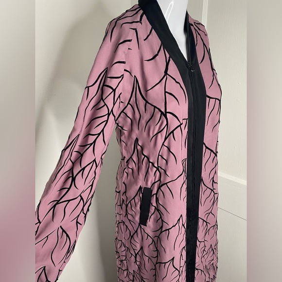 Pink and Black Long Dress/Robe kaftan Kimono - Picture 2 of 5